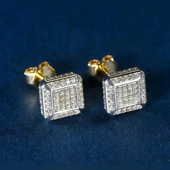 10 K Gold earrings for  men and women. Unisex - Picture 6 of 10